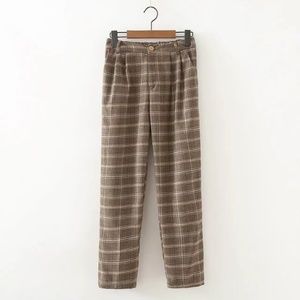 NEW Cropped Plaid Pants